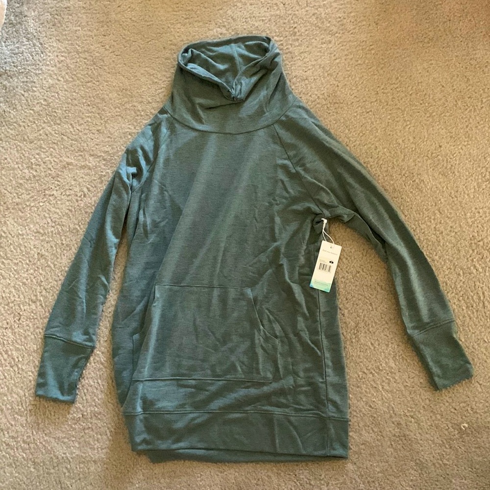 Balance collection - green cowl neck tunic